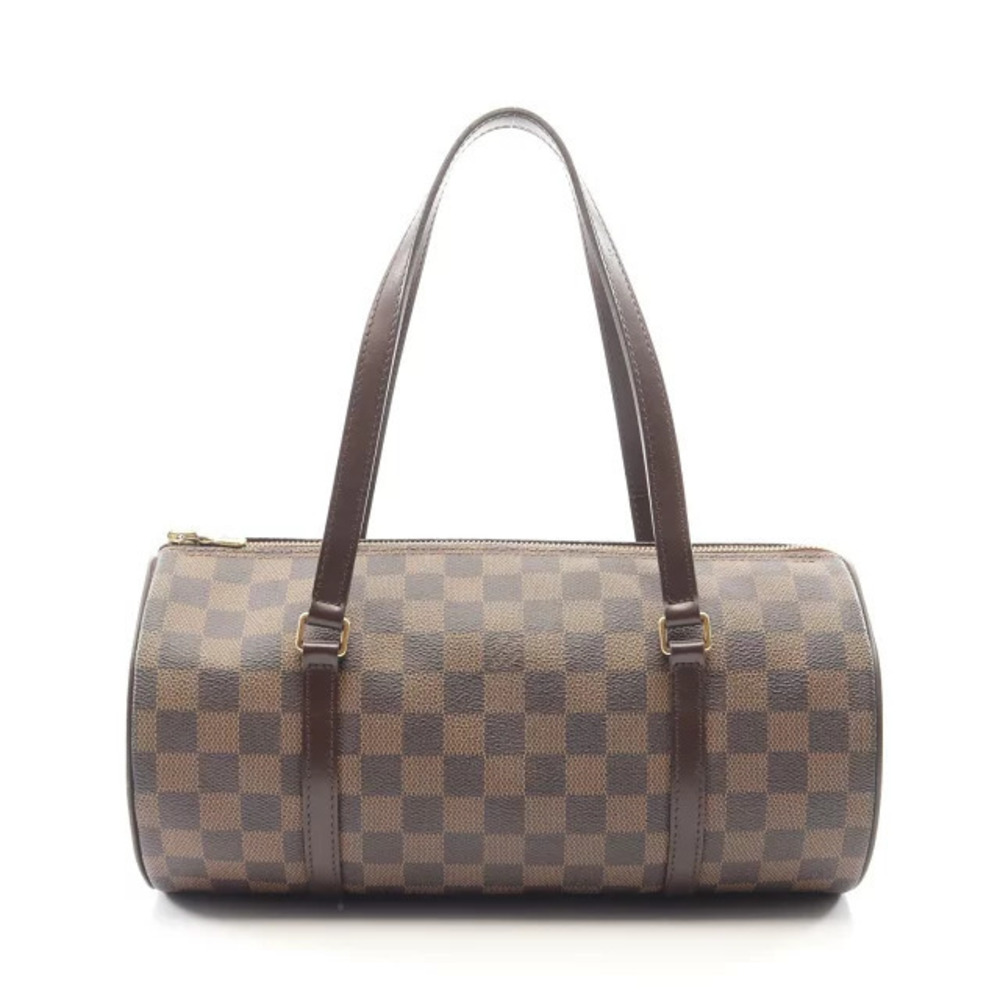 Louis Vuitton Papillon Damier Ebene Brown Handbag Canvas Leather Brown